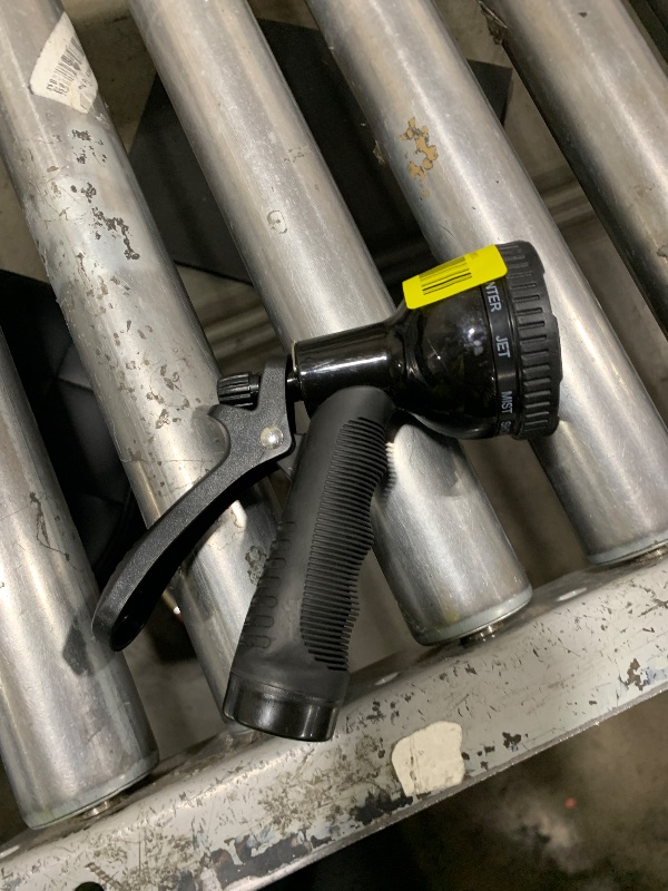 Photo 1 of Xiaohu Adjustable Garden Hose Nozzle 1PCS Adjustable Hose Nozzle 8 Type high Pressure Power Water Gun Garden Sprinkler Lawn Sprinkler car wash Water Gun (Color : Black)