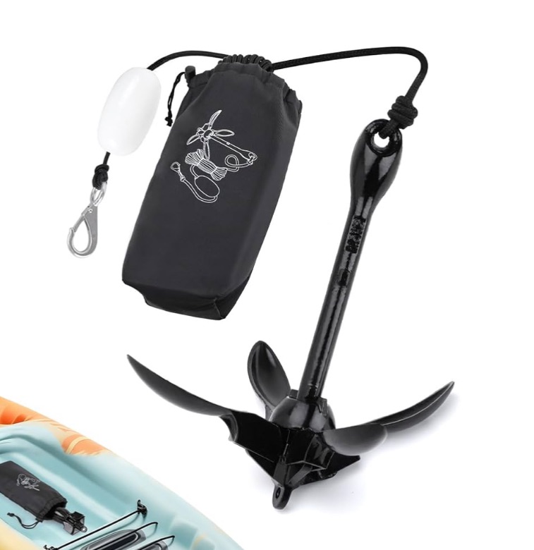 Photo 1 of Alpinista Kayak Anchor, 3.5 lb Paddle Board Anchor Kit with 40 ft Marine Rope for Kayak, Canoes, SUP, Fishing, and Paddleboard Accessories