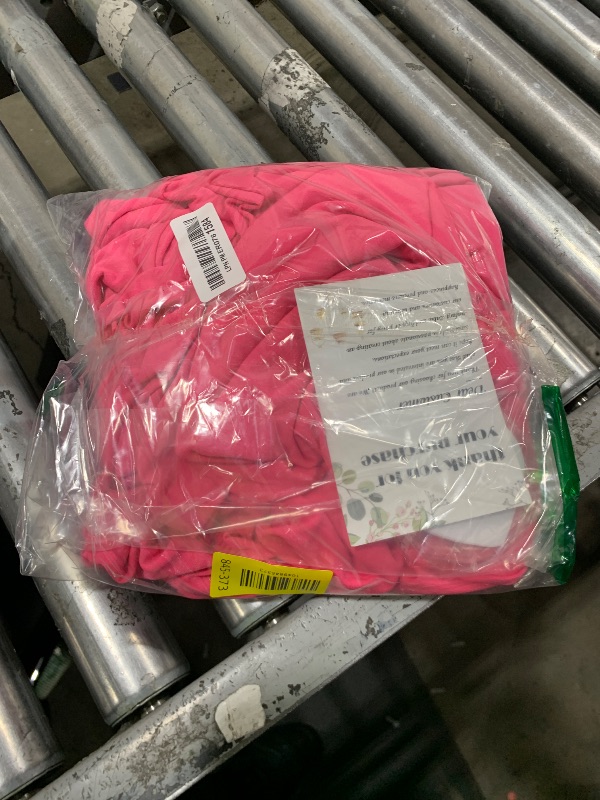 Photo 1 of SaitiMade Set of 3 - Fuchsia Cylinder Pedestal Stand Covers, Spandex Cylinder Stand Covers for Party, Wedding or Birthday Event Decor - Only Contains Cylinder Covers