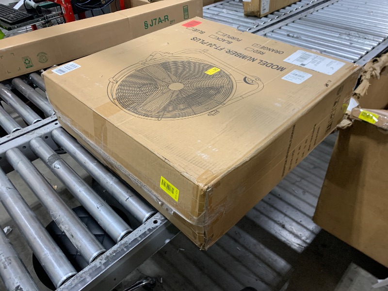 Photo 1 of WARMLREC Industrial Fan 24 Inch Heavy Duty Drum 3 Speed 8800 CFM Air Circulation High Velocity Fan For Warehouse, Workshop, Factory, Commercial, Residential and Greenhouse Orange