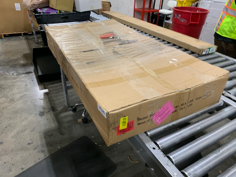 Photo 1 of LEADALLWAY Scaffolding Platform 4 Foot High Mobile Baker Scaffolding 770 LBS Capacity with Locking Wheels and Tool Bag, Red