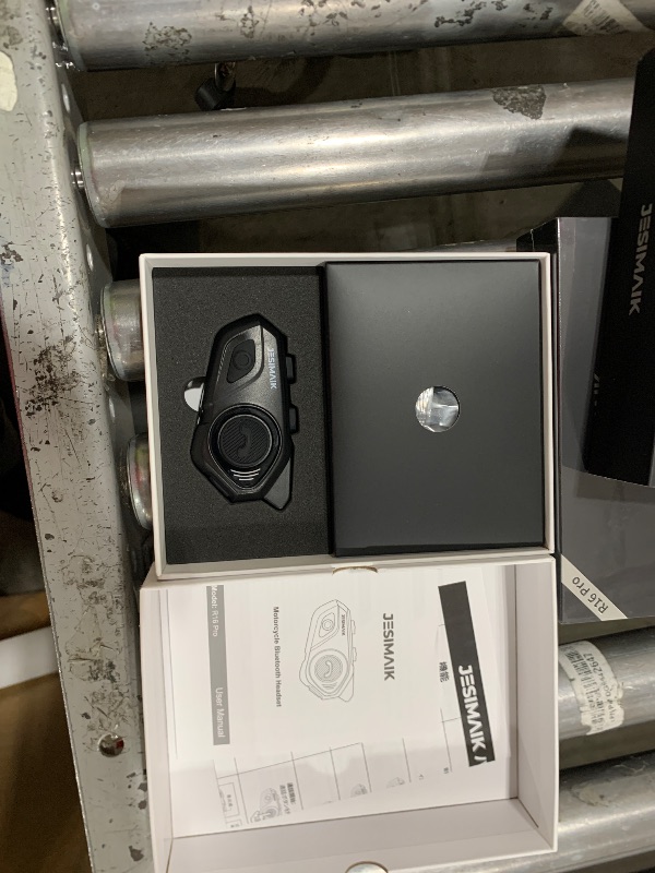 Photo 1 of JESIMAIK Motorcycle Helmet Bluetooth Headset, 10 Way 2KM Helmet Communication System, Multitasking Audio Motorcycle Intercom, 2 Mics&40mm Speaker, 2 Pack