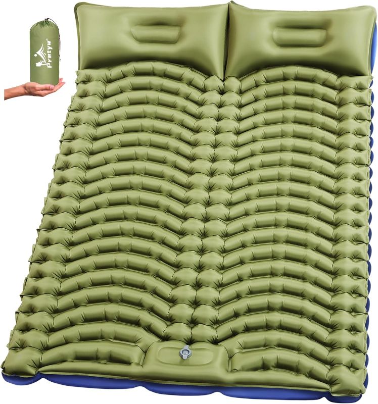 Photo 1 of Sleeping Pad for Camping - Ultralight Camping Mattress with Pillow, Built-in Foot Pump, Compact Inflatable Portable Mat for Backpacking, Hiking, Car Traveling, Beach, Tent
