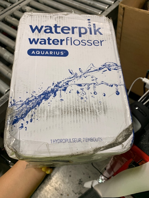 Photo 1 of Waterpik Aquarius Water Flosser For Teeth Cleaning, Gums, Braces, Dental Care, Electric Power With 10 Settings, 7 Tips For Multiple Users And Needs, ADA Accepted, Blue WP-663, Packaging May Vary