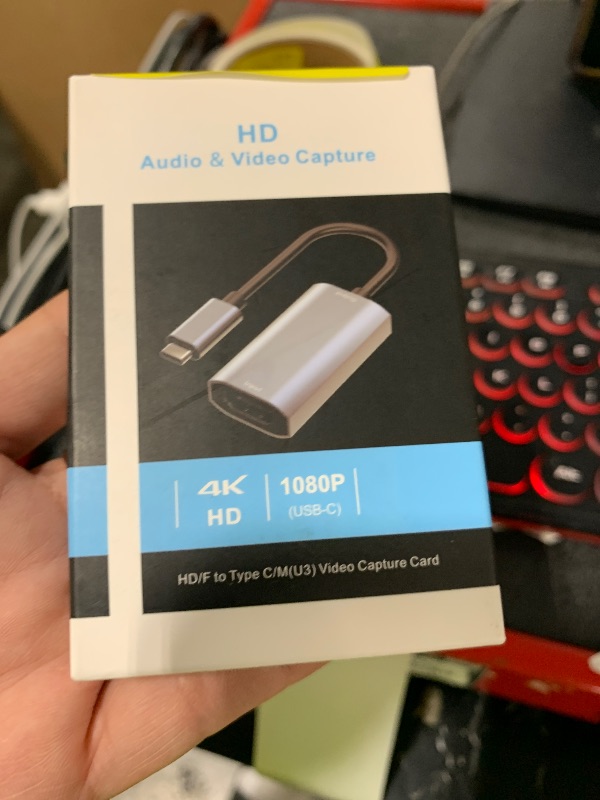 Photo 1 of GUERMOK Video Capture Card, USB3.0 HDMI to USB-C Capture Device, Stream & Record at 2K@30FPS 1080P@60FPS, Compatible with iPad Mac OS Windows, Quest 3, OBS, Zoom, PS5/4, Switch, Xbox (Gray)