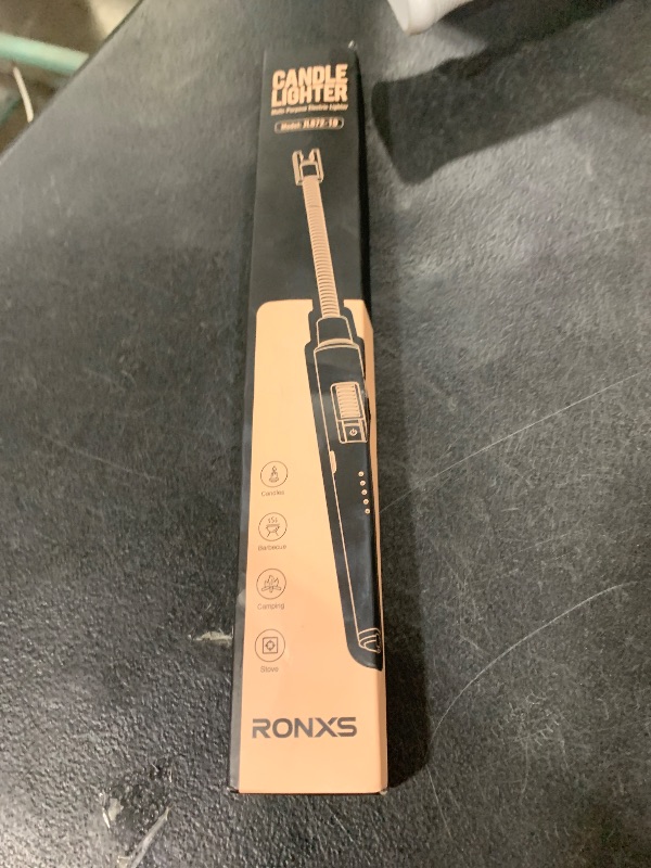 Photo 1 of RONXS Electric Lighter, Candle Lighters USB Rechargeable Arc Lighter with Hanging Hook, LED Battery Display Long Lighters for Candle Grill BBQ Home Outdoor