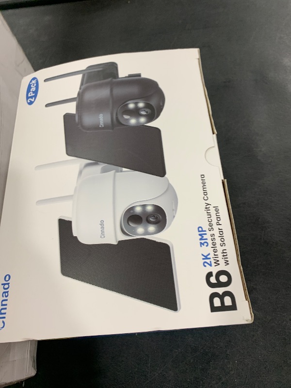 Photo 1 of 2K Cameras for Home Security-2.4G WiFi Outdoor Camera Wireless Solar/Battery Powered with solar panel, 360° Viewing, AI Human Detection, Color Night Vision, with SD Storage, Works with Alexa(2 Pack)