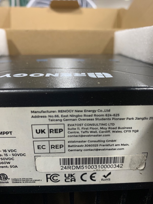 Photo 1 of Renogy 12V 50A DC to DC Battery Charger with MPPT, On-Board Battery for Gel, AGM, Flooded and Lithium Batteries, Using Multi-Stage Charging, Solar Panel and Alternator