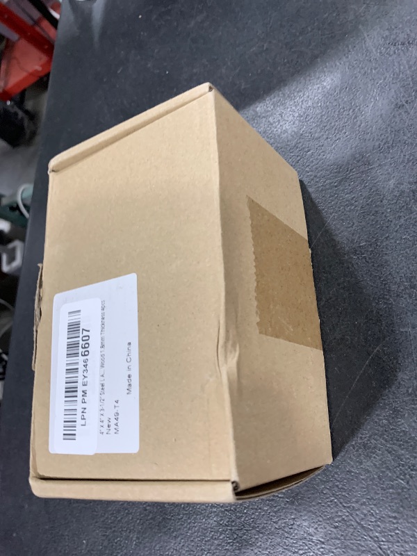 Photo 1 of 4" X 4" X 3-1/2” Steel L Angle Bracket, 90 Degree Corner Support Bracket for Wood 1.8mm Thickness 4pcs