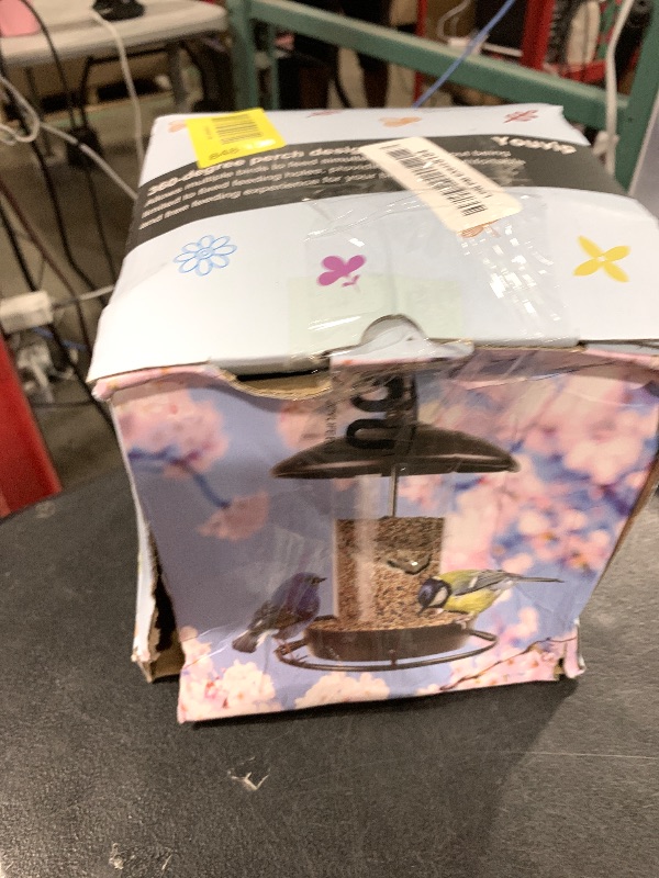 Photo 1 of Youvip Metal Roof Bird Feeder - Chew Proof for Outdoor Hanging Wild Bird Seeds. Bronze