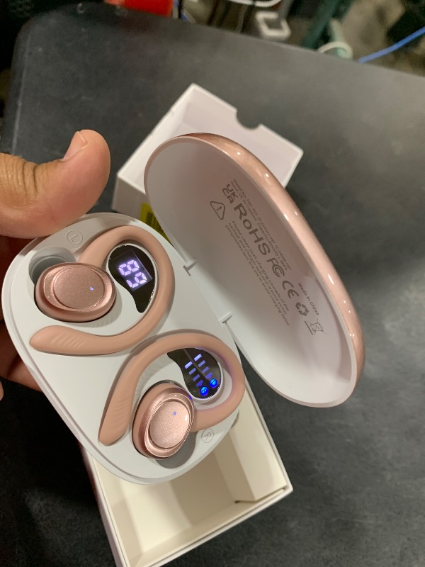 Photo 1 of Wireless Earbuds Sport, Bluetooth 5.4 Headphones with Earhook, 2025 Hi-Fi Stereo Over Ear Buds, 50H Earphones with 4 ENC Noise Canceling Mics, IP7 Waterproof Headset for Running Workout (Android/iOS)