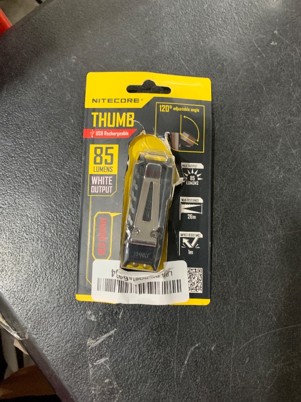 Photo 1 of NITECORE THUMB 85 Lm Tiltable Keychain Light, Black