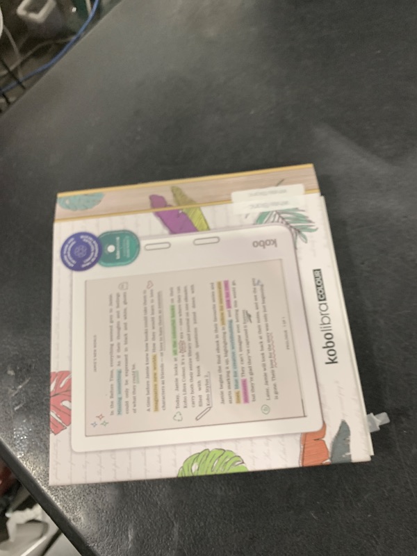 Photo 1 of Kobo Libra Colour | eReader | 7” Glare-Free Colour E Ink Kaleido™ 3 Display | Dark Mode Option | Audiobooks | Waterproof | White