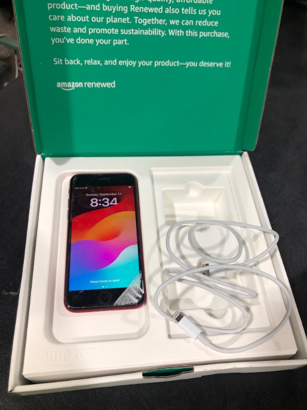 Photo 1 of Apple iPhone SE (2nd Generation), 64GB, Red, Unlocked (Renewed Premium)