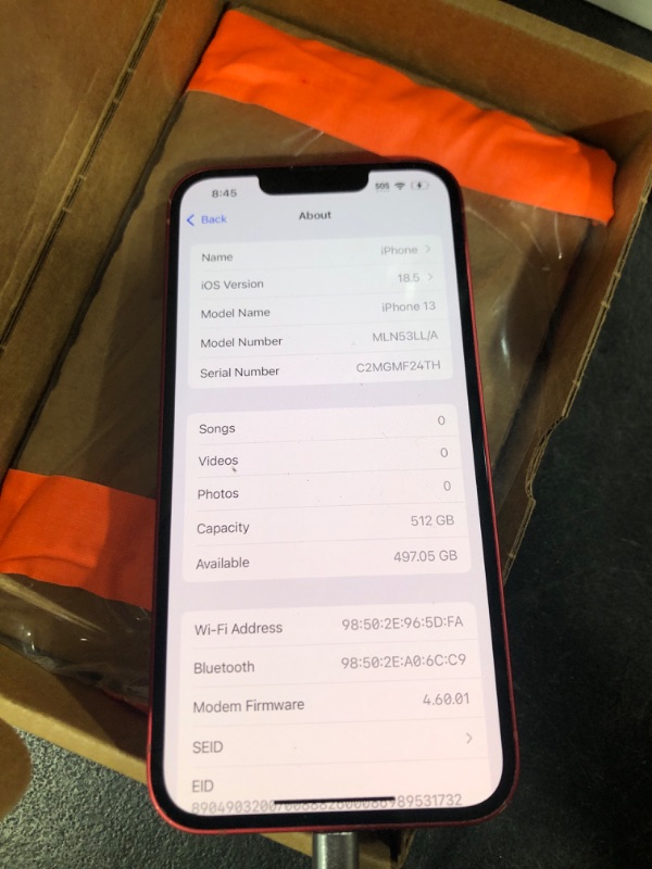 Photo 1 of Apple iPhone 13, 512GB, (PRODUCT)RED - Unlocked (Renewed)