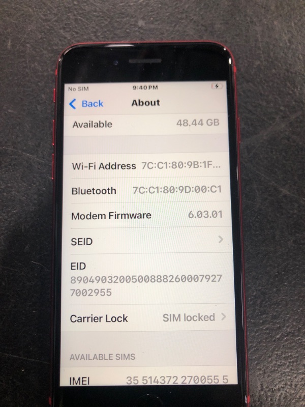 Photo 1 of Apple iPhone SE (2nd Generation), 64GB, Red - Unlocked (Renewed)