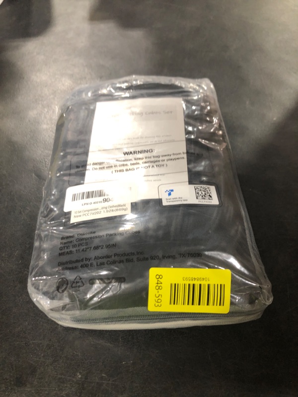 Photo 1 of 10 Set Compression Packing Cubes for Travel Essentials,Compressible Expandable Packing Cubes for Suitcase,OlarHike Luggage Organizer Bags for Travel,Handy Helper for Organizing Clothes(Black)