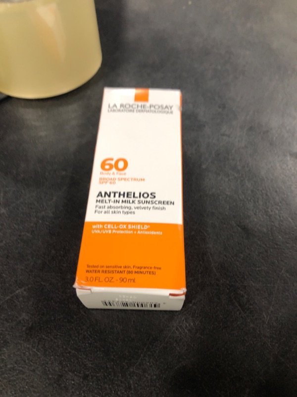 Photo 1 of La Roche-Posay Anthelios Melt-In Milk Sunscreen SPF 60, Sunscreen For Body & Face, Broad Spectrum SPF + Antioxidants, Oil Free, Lightweight & Fast Absorbing, Oxybenzone Free - 04-28