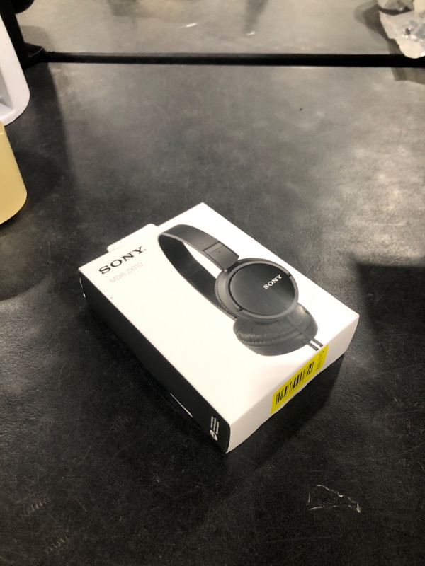 Photo 1 of Sony ZX Series Wired On-Ear Headphones, Black MDR-ZX110
