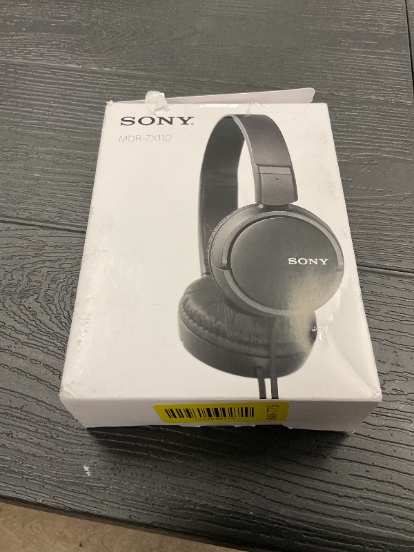 Photo 1 of Sony ZX Series Wired On-Ear Headphones, Black MDR-ZX110