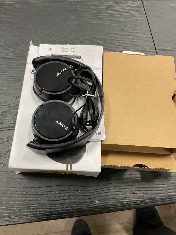 Photo 1 of Sony ZX Series Wired On-Ear Headphones, Black MDR-ZX110
