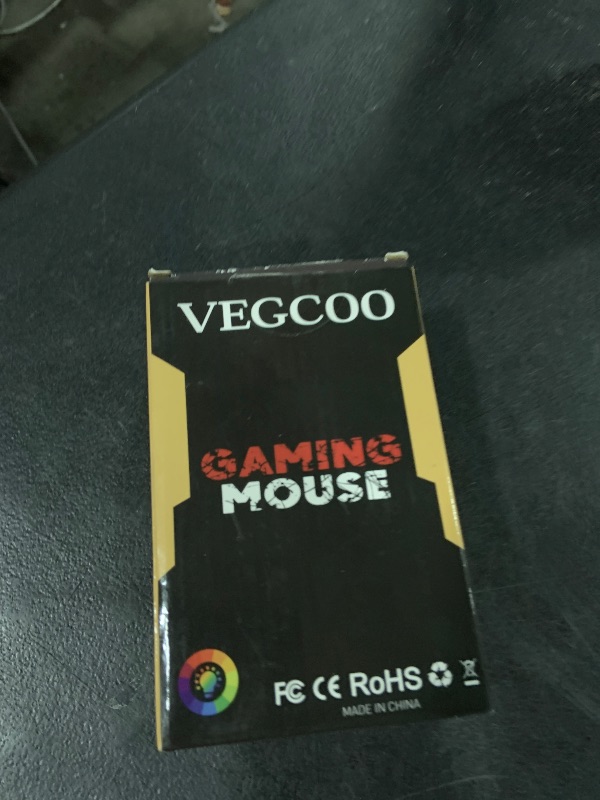 Photo 1 of VEGCOO Wireless Gaming Mouse, Silent Click Wireless Rechargeable Mouse with Colorful LED Lights and 3 Level DPI 400mah Lithium Battery for Laptop and Computer (C23 White)