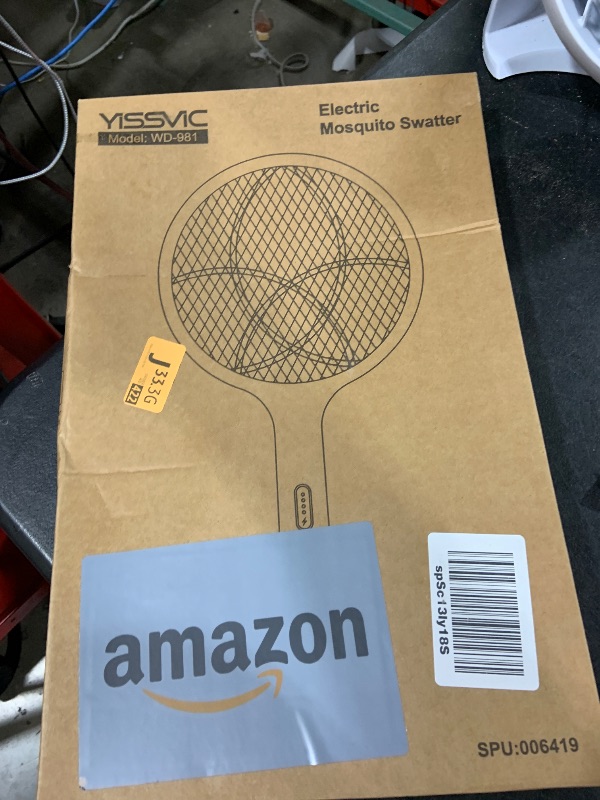 Photo 1 of YISSVIC Electric Fly Swatter 4000V Bug Zapper Racket Dual Modes Mosquito Killer with Purple Mosquito Light Rechargeable for Indoor Home Office Backyard Patio Camping