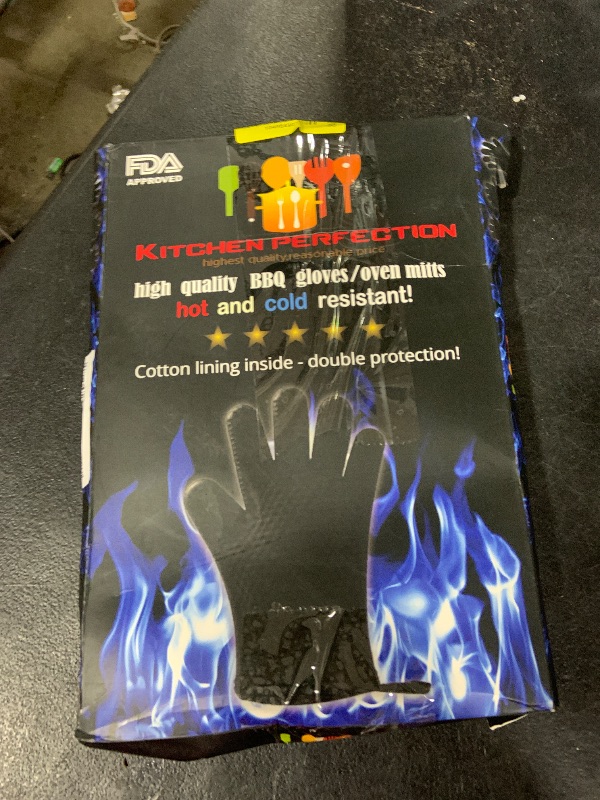 Photo 1 of KITCHEN PERFECTION Silicone Smoker Oven Gloves -Extreme Heat Resistant BBQ Gloves -Handle Hot Food Right on Your Smoker Grill Fryer Pit|Waterproof Oven Mitts Grill Gloves |Superior Value Set+3 Bonuses