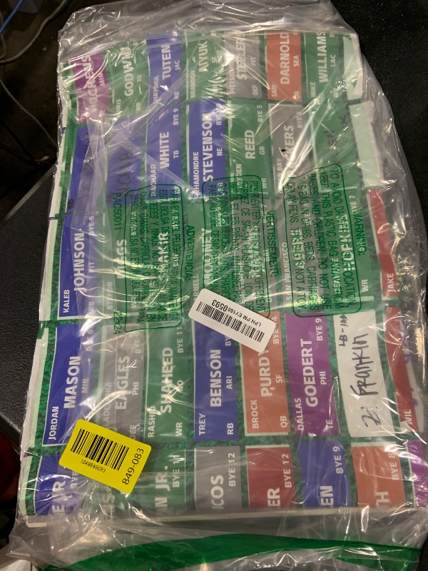 Photo 1 of Fantasy Football Draft Board 2025-2026 Season - Extra Large 5.3 Feet x 3.7 Feet Fantasy Football Draft Kit - 14 Teams 20 Rounds Include 600+ Player Stickers Top Rookies, Blank Lables