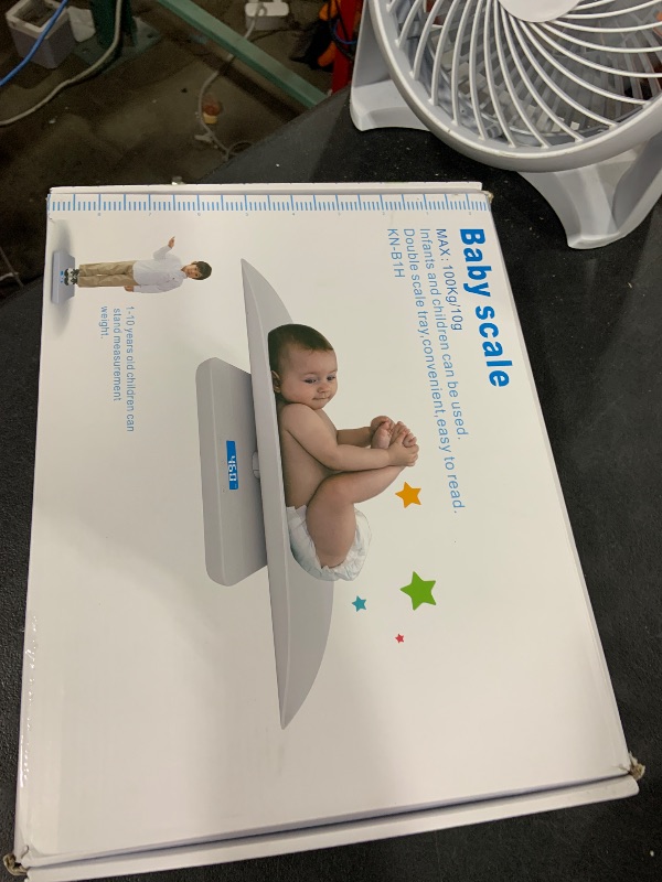 Photo 1 of KAZETEC Baby Scale,pet Scale, Multi-Function Toddler Scale, Infant Scales for Weighing, Blue Backlight, Weight and Height Track,pet Scales for Cats