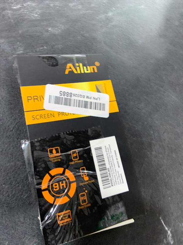 Photo 1 of Ailun Privacy Screen Protector for iPhone 12 / iPhone 12 Pro 2020 6.1 Inch 2 Pack Anti Spy Private Case Friendly, Tempered Glass