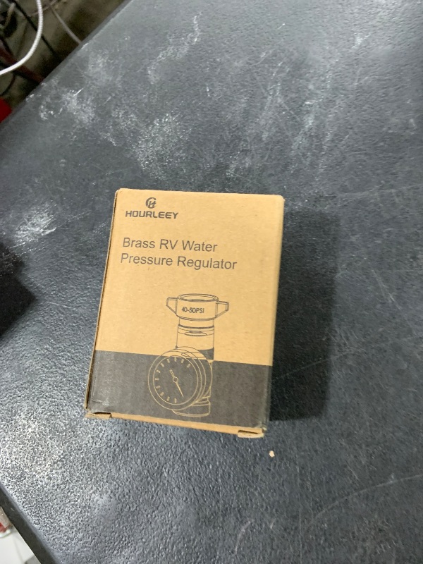 Photo 1 of Hourleey Brass RV Water Pressure Regulator, Hi-Flow Water Regulator With Filter Screen and Gauge for Campers, Travel Trailers, Plumbing System