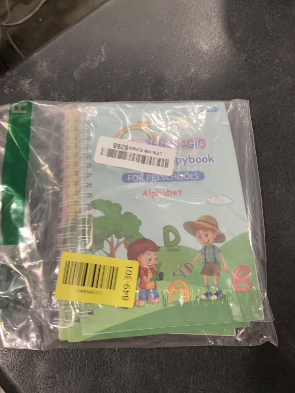 Photo 1 of PEASUG Grooved Writing Books for Kids 3-5, Magic Grooved Writing Practice for Kids, Reusable Grooved Handwriting Workbooks Practice for Kids Learn to Write, Children's Magic Copybooks 4 Pack