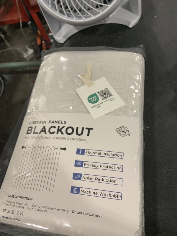 Photo 1 of INOVADAY 100% Blackout Curtains for Bedroom, Black Out Curtains 84 Inch Long, Clip Rings Linen Blackout Drapes, Thermal Insulated Room Darkening for Living Room, 2 Panels - Beige,W50xL84