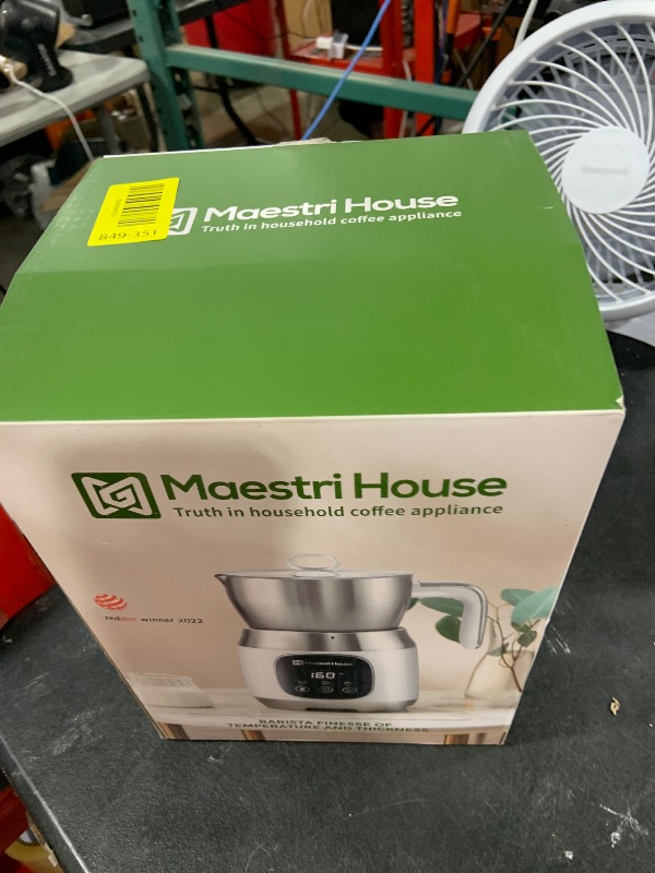 Photo 1 of Maestri House Milk Frother, Variable Temp and Froth Thickness DualFro 600 Milk Frother Steamer, 21OZ Smart Touch Control Milk Warmer, Dishwasher Safe, Memory Function for Latte&Hot Chocolate (White)