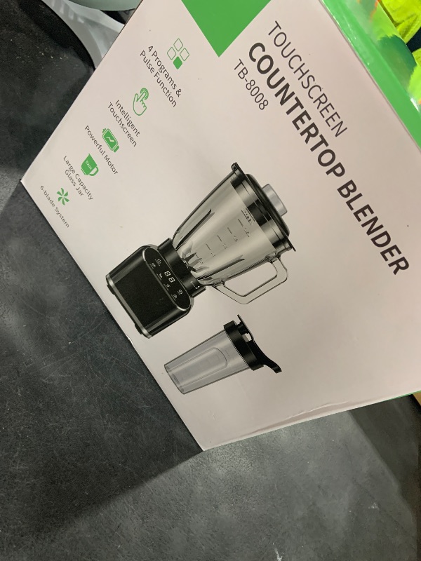 Photo 1 of GDOR 1200W Touch Screen Blender for Smoothies and Smoothies, Personal Blender with 4 Auto Programs, (2) 25oz TO-Go Cups and Spout Lids, Smoothie Blender