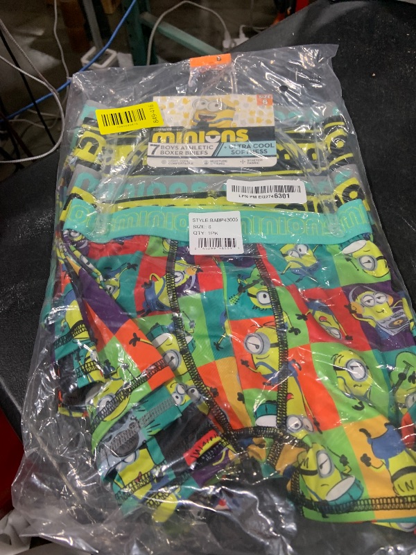 Photo 1 of Despicable Me Minions Amazon Exclusive 7-Pack Athletic Boxer Briefs in Sizes 2/3T, 4T, 4, 6 and 8