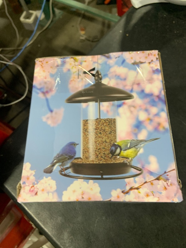Photo 1 of Youvip Metal Roof Bird Feeder - Chew Proof for Outdoor Hanging Wild Bird Seeds. Bronze