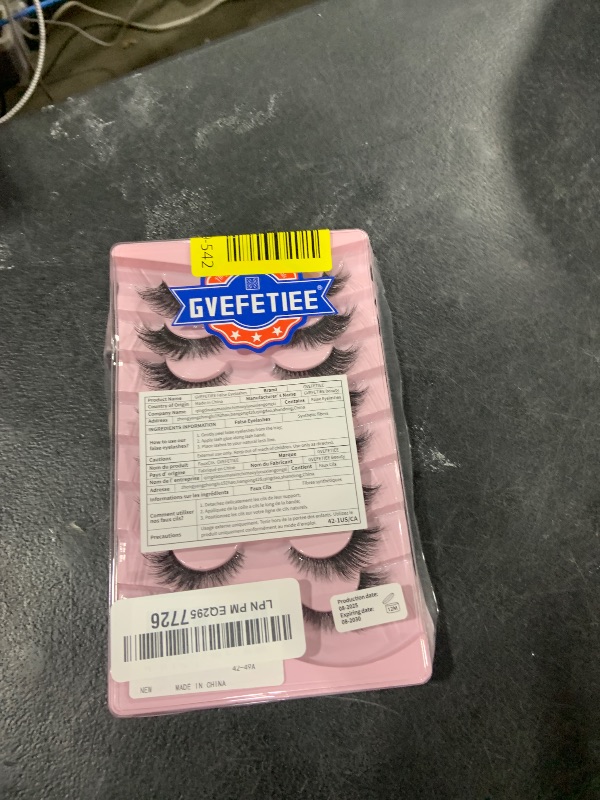 Photo 1 of Fox Eye Lashes Wispy Eyelashes Natural Look Clear Band Lashes Fluffy Faux Mink Lashes Strip Natural False Lashes Pack by GVEFETIEE 8 Pairs