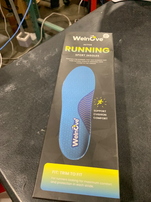Photo 1 of Lightweight Performance Sports Insoles Protective - Welnove Shock Absorbing Athletic Insoles for Running, Basketball, Fitness - Energy Return,Increased Performance,Injury Protection, Men Women (XL)
