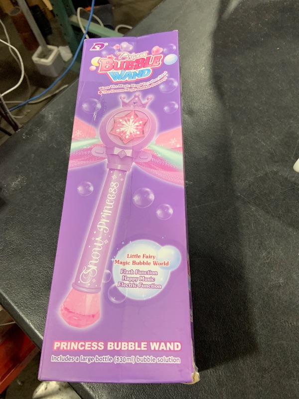 Photo 1 of Britik Bubble Wands for Kids Girls - LED Light & Music Bubble Machine: 3 AA Batteries & 2 Bubble Solutions, Outdoor Party Birthday Toys for Toddlers, Gift for 3 4 5 6 7 8 Year Old Girls, Purple