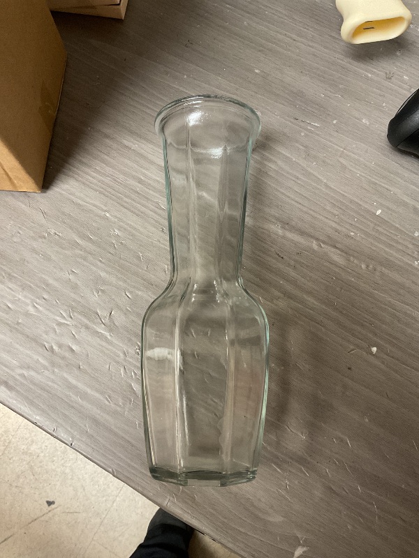 Photo 1 of FLORAL mini vase 9” clear glass 