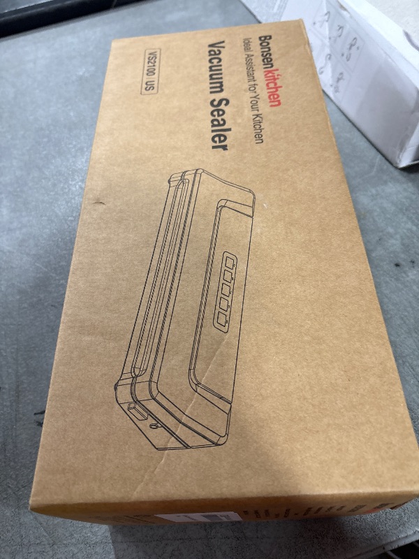 Photo 1 of [Updated 2025] Bonsenkitchen Vacuum Sealer Machine + 40 Vacuum Bags, Fast-Compact/Multi-Functional Food Vacuum Sealer with External Vacuum System, Silver