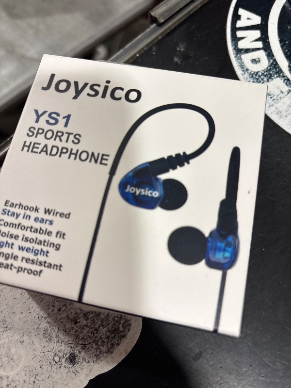 Photo 1 of Joysico Wired Over Ear Earbuds for Kids Women Small Ears, Sport in-Ear Headphones Earhook Earphones for Running Exercise Jogging, Ear Buds with Case Microphone and Volume for Cell Phones Laptops Blue