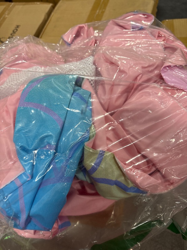 Photo 1 of Mermaid Tail Inflatable Pool Float Chair with 2 Cup Holders, Armrests, Pink Swimming Pool Party Lounge Raft Decorations Toys for Kids Adults, Swimming Pool Lounger Pool Floaties for Summer Beach Party