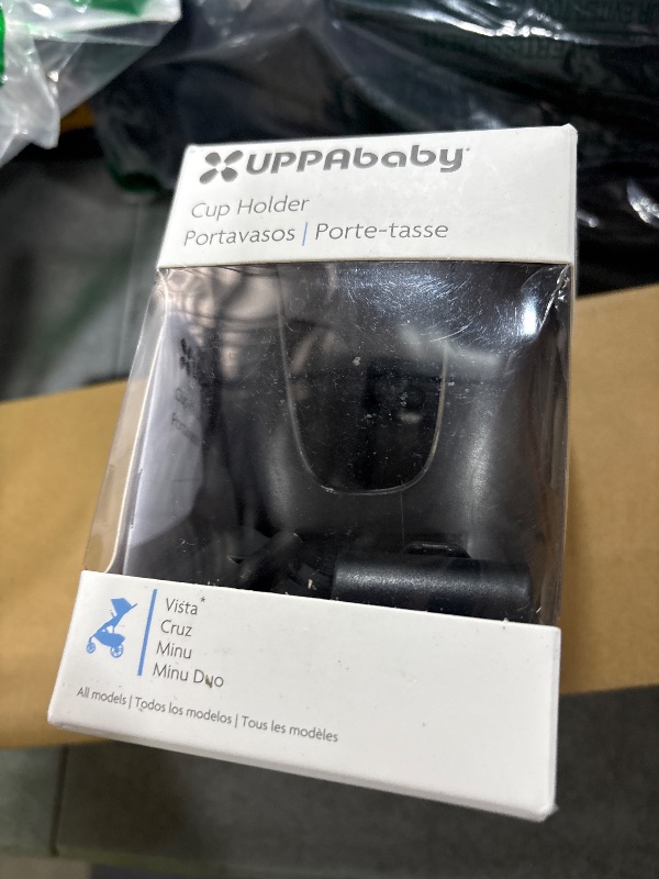Photo 1 of UPPAbaby Cup Holder for Vista, Cruz, Minu Strollers - Quick, Intuitive Attachment + Removal - Securely Holds Various Size Beverages - BPA Free + Dishwasher Safe - Folds Attached