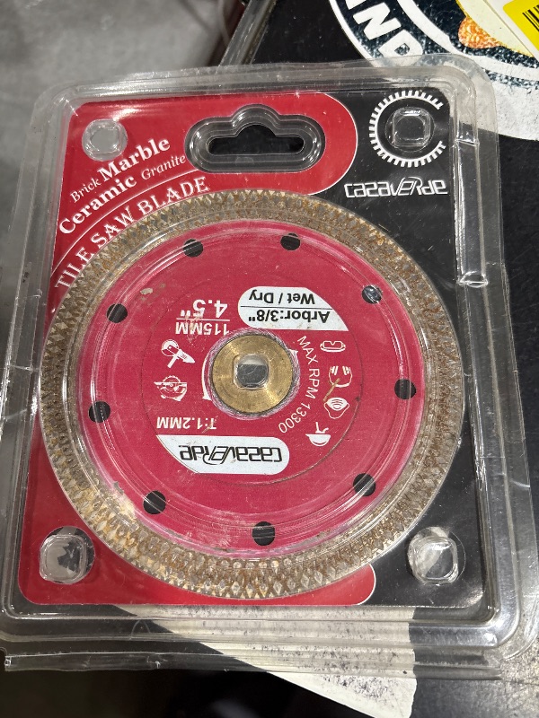 Photo 1 of Casaverde 4.5" Super Thin Diamond Tile Blade with 3/8" Arbor,Cutting for Granite Marble Ceramic Porcelain Tiles