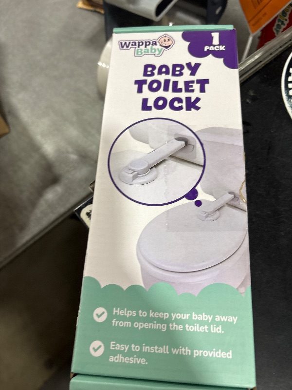 Photo 1 of Baby Toilet Lock by Wappa Baby - 9"L x 4"W - Ideal Baby Proof Toilet Lid Lock - No Tools Needed Easy Installation with 3M Adhesive - Top Safety Toilet Seat Lock - Fits Most Toilets - White (1 Pack)