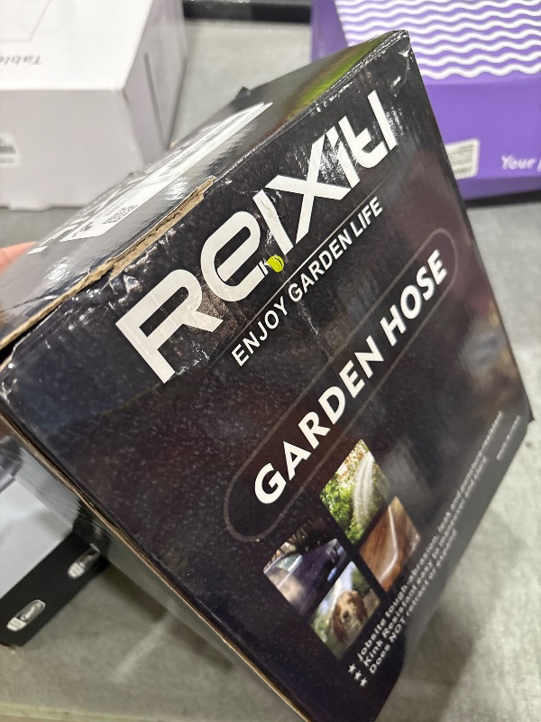 Photo 1 of Relxitl Garden Hose, Flexible Water Hose, Ultra Lightweight Non-Expanding hose with 10 Function Sprayer, Leak proof, Pressure Resistant for Yard, Outdoor (Green, 25FT)