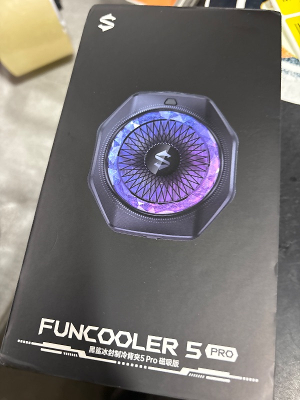 Photo 1 of Black Shark Magnetic Phone Cooler 5 Pro - 18 Addressable RGB LEDs, Detachable Grip, APP-Controlled Thermostatic Cooling Fan for iPhone MagSafe/Android/iPad -Gaming/Streaming/Photography